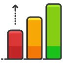 Bar Chart Filled Outline Icon