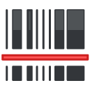 Bar Code Filled Outline Icon