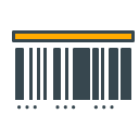 Bar Code filled outline Icon
