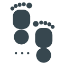 Bare Foot filled outline Icon