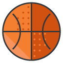 Basketball Filled Outline Icon