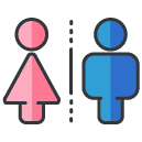 Bathrooms Filled Outline Icon