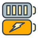 Batteries filled outline Icon