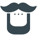 Beard filled outline Icon