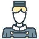 Bell Boy filled outline Icon