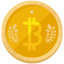 Bitcoin Coin Flat Icon