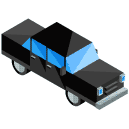 Black Car Isometric Icon