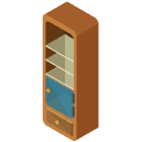 Bookcase Isometric Icon