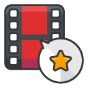 Bookmark Video Filled Outline Icon