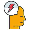 Brainstorming Thought Filled Outline Icon