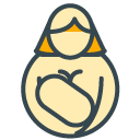 Breast Feed filled outline Icon