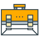 Briefcase filled outline Icon