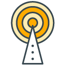 Broadcast filled outline Icon