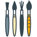 Brush Type filled outline Icon