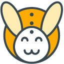 Bunny filled outline Icon
