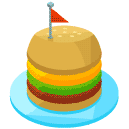 Burger Isometric Icon