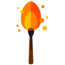 Burning Match Isometric Icon