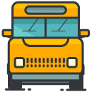 Bus Filled Outline Icon