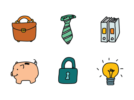 business doodle icons