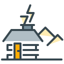 Cabin filled outline Icon