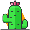 Cactus Filled Outline Icon