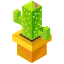 Cactus Isometric Icon