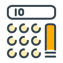 Calculator Filled Outline Icon