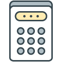 Calculator filled outline Icon