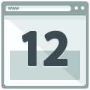 Calendar Webpage Flat Icon