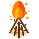 Camp Fire Isometric Icon