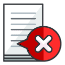 Cancel Document Filled Outline Icon