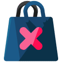 Cancel Shopping Bag Flat Icon