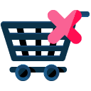 Cancel Shopping Cart Flat Icon
