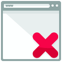 Cancel Website Flat Icon
