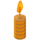 Candle Isometric Icon