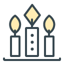 Candles filled outline Icon