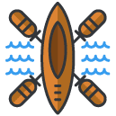 Canoe Filled Outline Icon