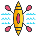 Canoeing Filled Outline Icon