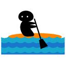 Canoeing Flat Icon
