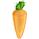 Carrot Half Isometric Icon