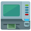Cash Machine Flat Icon