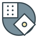 Casino filled outline Icon