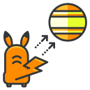 Catch Pokemon Filled Outline Icon