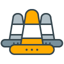 Caution filled outline Icon