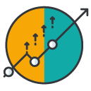 Chart Improvement Filled Outline Icon