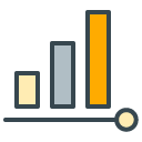 Charts filled outline Icon