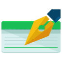 Cheque Writing Flat Icon