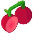 Cherry Half Isometric Icon