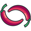 Chilis Filled Outline Icon