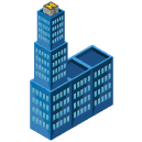 City Apartment Buildings Isometric Icon